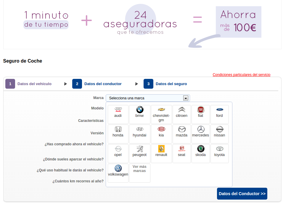 Comparar Seguros de coche Comparador de Seguros - TuSeguroMasBarato.com